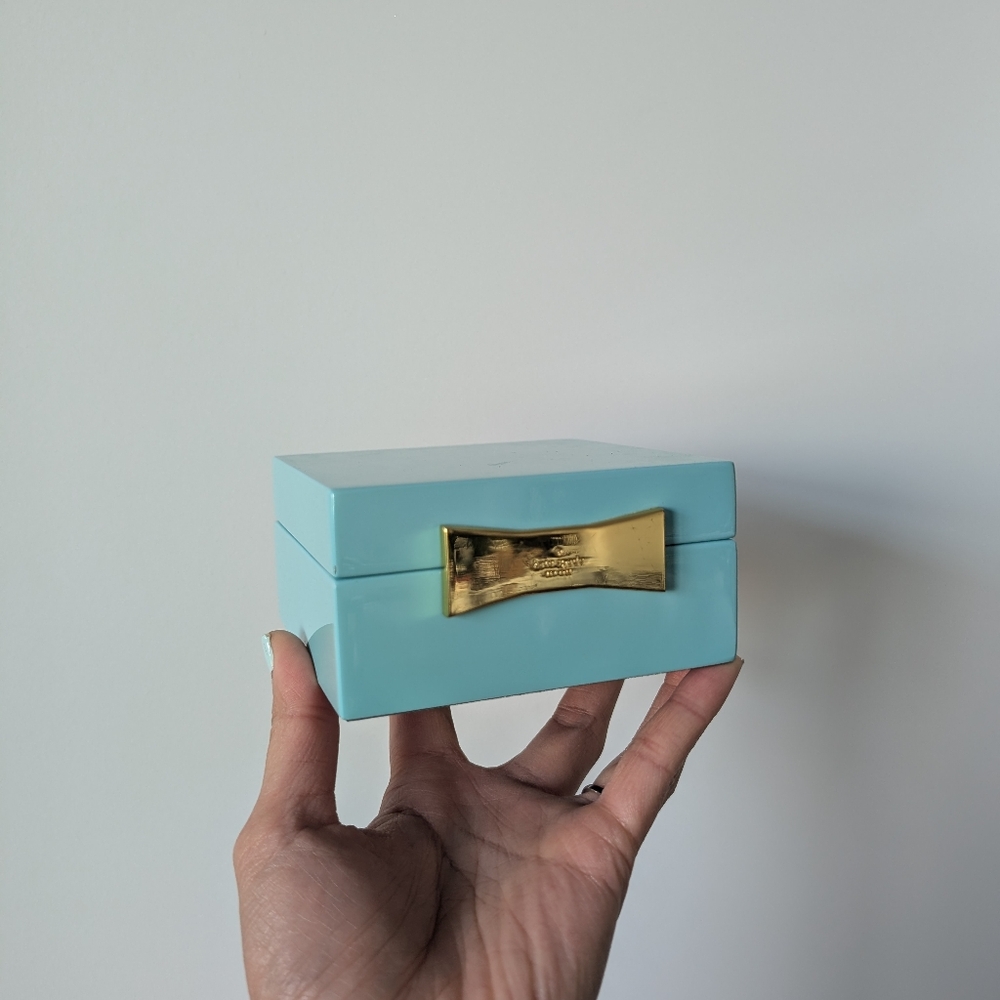 Kate Spade Garden Street Turquoise Lacquer Jewelry Box